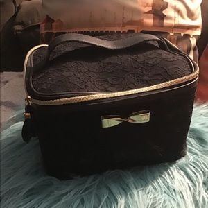 VS Lace Train Case with matching cosmetic bag.